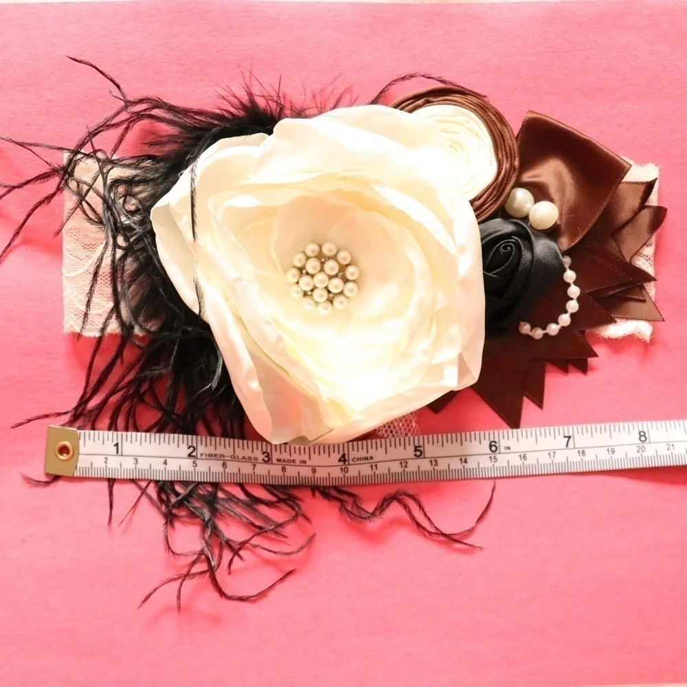 NEW Girls & Baby Couture Floral/ Feather Headbands